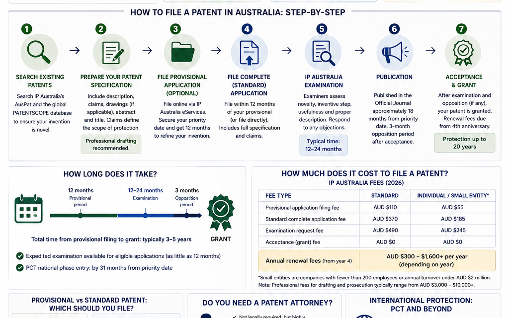 How to File a Patent in Australia: Step-by-Step Guide 2026